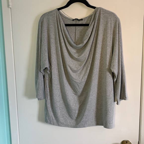 Like new - Cowel neck heather grey jersey top from Winners - Picture 1 of 2